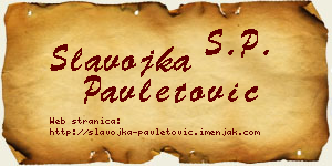 Slavojka Pavletović vizit kartica